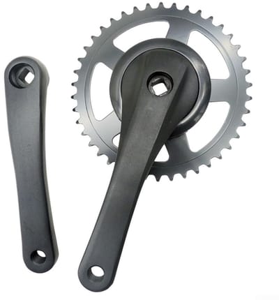 Dailygoods - Aluminium fiets Chainset - 170mm Crankstel - Eenvoudige Installatie - 42T Kettingblad - Geschikt voor Fixie Fietsen - Zwart