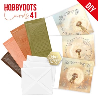 Hobbydots Cards 41- Condoleance - Elke set bevat drie voorgedrukte kaarten, vier vellen HobbyDots-stickers - Gratis verzonden - DODOPP041