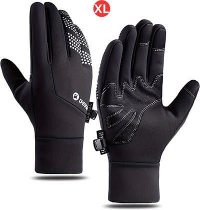 Livano Winterhandschoen - Handschoenen - Touchscreen Handschoenen - Wielrenhandschoenen - Fietshandschoenen - Winter - Zwart - Maat XL