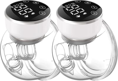 Draagbare Handsfree Borstkolf Set met Lange Batterijduur en LED-Display (2 Stuks)