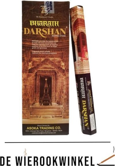 De Wierookwinkel – Doos - Wierook - Bharath Darshan - Bharath Darshan Wierook - Wierookstokjes Bharath Darshan - Wierooksticks - Incense sticks - 6 Kokers - 120 Stokjes