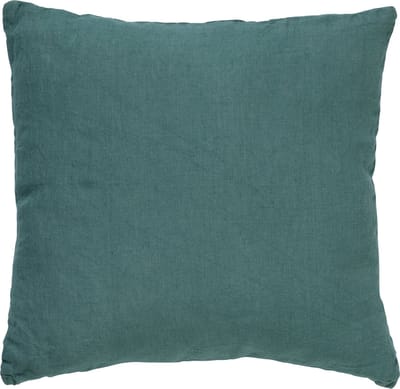 Dutch Decor LINN - Kussenhoes 45x45 cm - 100% linnen - effen kleur - Sagebrush Green - groen - met rits - zonder binnenkussen