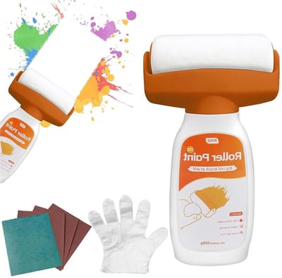 Witte Muurverf voor Reparaties, 500 g - Ideaal voor Krassen, Vlekken en Scheuren met Verfroller en Kwast
