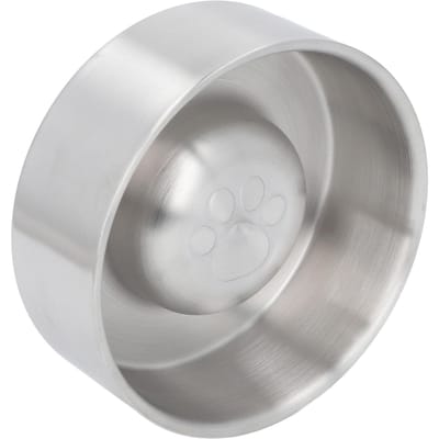 Slow Feeder Hondenbakken Roestvrij Staal Huisdier Voerbak Antislip Bodem Eet-Vertragende Bak voor Honden van Groot Formaat gray
