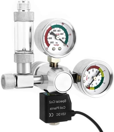 Aquarium CO2 Drukregelaar met Dubbele Meter, Beluchter en Terugslagklep Systeem voor W21.8 Interface
