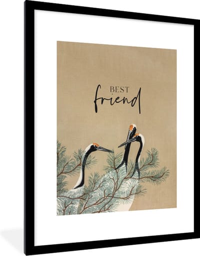 Fotolijst incl. Poster - Best friends - Vriendschap - Quotes - Spreuken - Best friend - 60x80 cm - Posterlijst