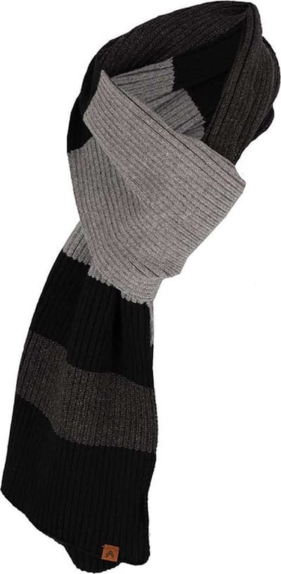 Sarlini - Sjaal heren - Sjaals - Winter - Gestreept - Gebreid - 180 x 20 cm - Zwart