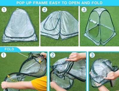 Mini Pop Up Kas - 2 Stuks Plant Covers voor Bescherming van Bloemen en Planten 70x70x80cm