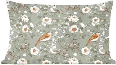 Sierkussens - Kussentjes Woonkamer - 60x40 cm - Roze - Vogels - Kleurrijk
