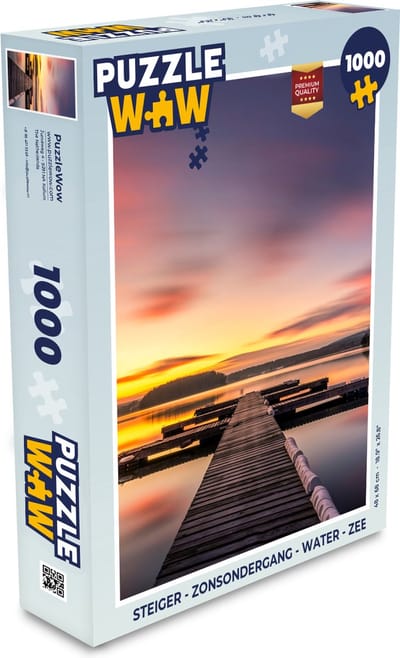 Puzzel Steiger - Zonsondergang - Water - Zee - Reflectie - Legpuzzel - Puzzel 1000 stukjes volwassenen