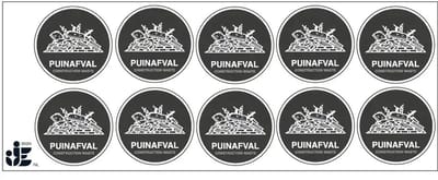 Puinafval sticker | 5 cm - 10 stuks per vel