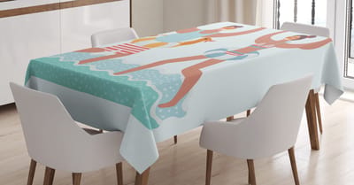 ABAKUHAUS Zomer-Tafelkleed – Satijnmix 140x240 cm – Multicolor, vlekbestendig