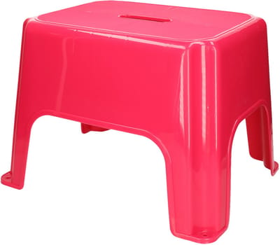 Plasticforte Caravan of camper trapje / opstapje - kunststof - fuchsia roze - 40 x 30 x 28 cm - 1 trede