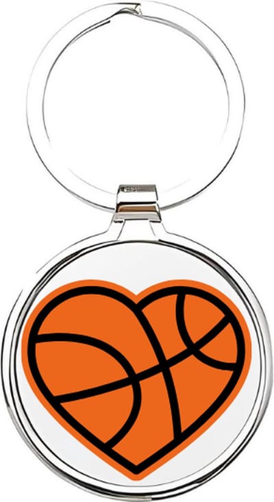 Akyol - basketbal Sleutelhanger - Basketbal - basketballers - cadeau - sport sleutelhanger - sport - hoopers - gepersonaliseerd - basketballers - sleutelhanger voor basketballers - sleutelhanger voor jongens - bal - ballen - 4 x 7,5 CM
