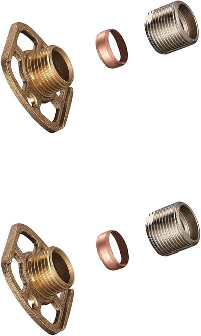 Douche Bevestiging Kit - Muur Beugels - Kraan Monteren - Snelle Bevestiging - 3/4 Inch - Chroom