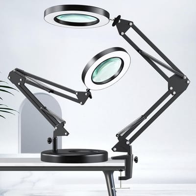 10X LED Vergrootlamp met Traploze Dimming en 3 Kleurmodi voor Ambachten en Close Work
