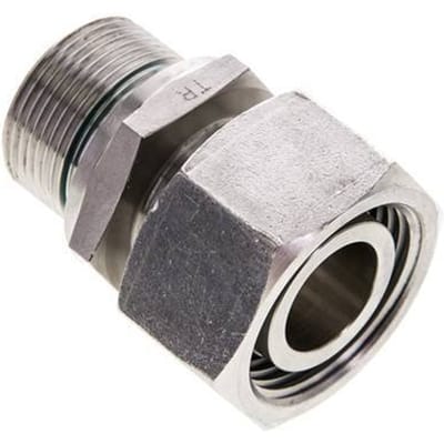 22L & M26x1.5 RVS Rechte Draaidoorvoer Buitendraad 160bar FKM Verstelbaar ISO 8434-1