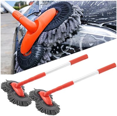 Allecto - Autowasmop - Microfiber Ruitenreiniger - Dubbel-Koppige