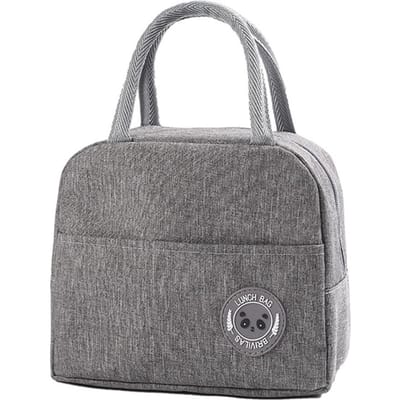 Sac isolant Portable 6L, fourre-tout à déjeuner, sac à main isotherme thermique, réutilisable, étanche, grande capacité gris