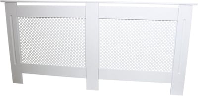 Radiator Cover - Verwarming Meubel - Woonkamer Decoratie - Trellis Grill Ontwerp - 1720 x 82 x 18.8 cm - Wit
