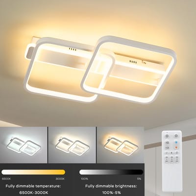 ANTENLICHT Led Plafondlamp Dimbaar met Afstandsbediening - Plafonniere - Wit - 3000K-6500K - 4.260LM - 38W - Modern - led lamp - Woonkamer - Kamer - Eetkamer - Eettafel - Keuken - Slaapkamer - Cafe - Restaurant -Horeca