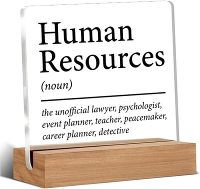 Decoratief Acryl Bord met Houten Standaard voor Kantoor en Bureau - Waardering voor Manager of Collega