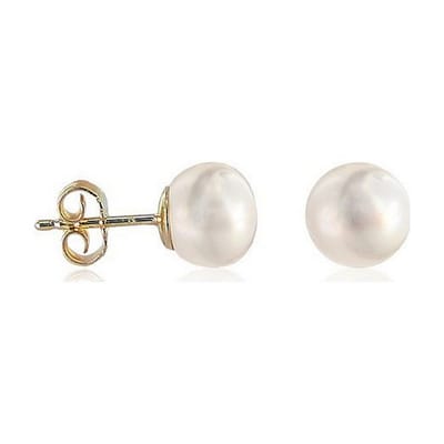 Luna-Pearls - 311.0329 - Oorbellen - Zoetwater gekweekte parel 8,5-9mm - 14K geelgoud
