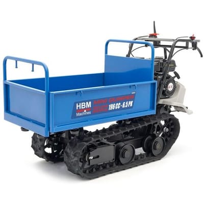 HBM Professionele 320 kg mini dumper op rupsbanden 196 cc - 6.5 PK
