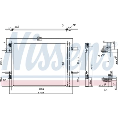 Condensator, airconditioning NISSENS 941091