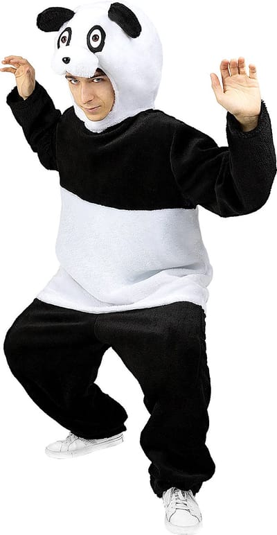 FUNIDELIA Panda Onesie - Panda Kostuum voor volwassenen - Maat: S - M - Wit