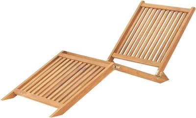 Houten Ligbed - Lounger Zonnebed - Ontspannen Buiten - Opvouwbaar Ontwerp - 160 cm Lengte - Bruin