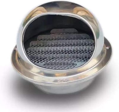 Ventilatierooster - Afzuigkap rooster - Luchtcirculatie - Ingebouwd insectennet - 60 mm - Zilver