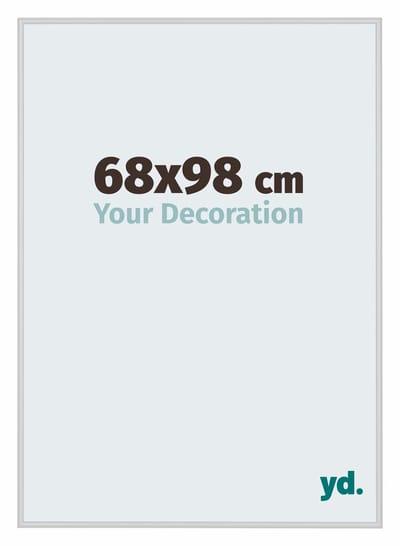 Your Decoration - Fotolijst 68x98 cm - Aluminium - Zilver Mat - Miami