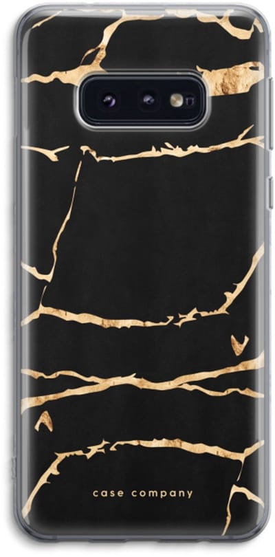 Case Company® - Hoesje geschikt voor Samsung Galaxy S10e hoesje - Gouden marmer - Soft Cover Telefoonhoesje - Bescherming aan alle Kanten en Schermrand