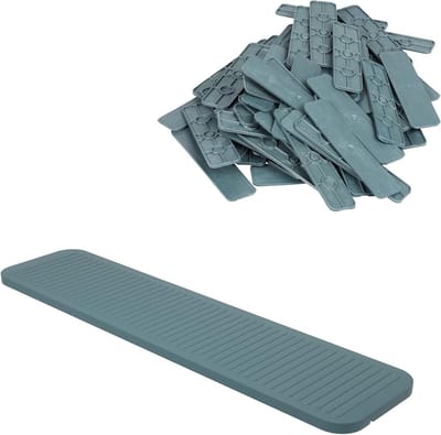 Afstandhouders Kunststof - Onderlegplaten Wiggen - Nivelleren Monteren - Gemaakt in Duitsland - 100x24mm Dikte 2mm - Blauw