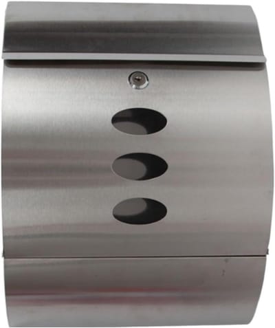 Brievenbus - Postbus buiten - Post ontvangen - Vergrendelbaar metaal - 30x12x40cm - Blauw/Zilver