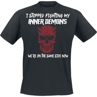 Sprüche - Fun T-shirt - My Inner Demons - L tot 3XL - voor Mannen - zwart