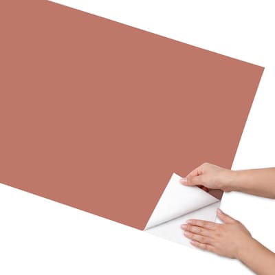 Coloray Meubel Wrap Folie - Oranje Meubelfolie - 65x130 cm - Wrapfolie Keuken Baksteenkleur - Decoratiefolie - Minimalist Meubelfolie - Meubel Wrap Folie - Woonkamer decoratie - Achtergronden en patronen