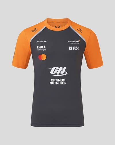 Mclaren Teamline T-shirt Grijs 2025 XXXL - Lando Norris - Oscar Piastri
