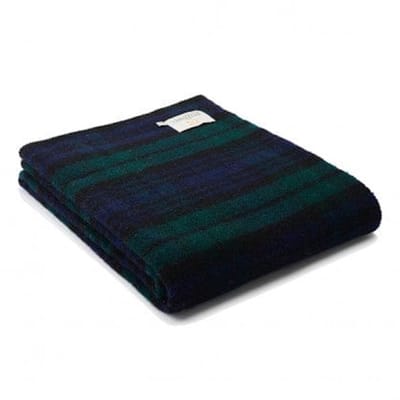 Plaid zonder franje Tartan Blackwatch - 150x200 - Nieuw Wol - Tweedmill UK
