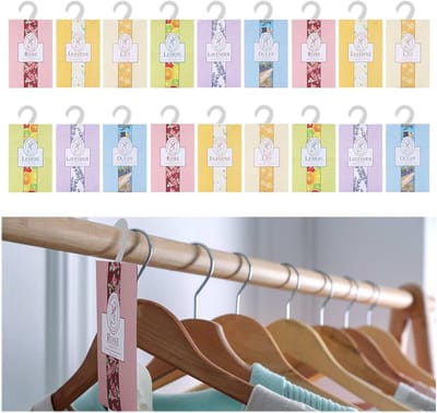 aromatherapie, 18 stuks hangende geurzak, hangende geurzak, kledingkast, luchtreiniger, lavendel, jasmijn, lelie, roos, oceaan, citroen voor kledingkast, auto, schoenenrek
