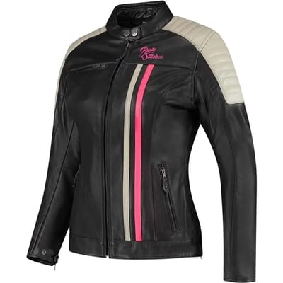 Leren motorjack voor vrouwen Rusty Stitches Jack Alice