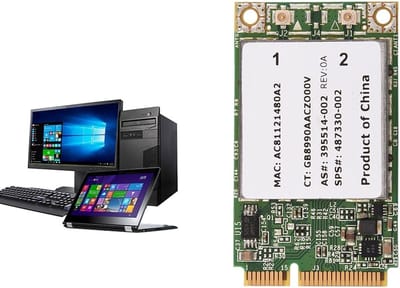 Draadloze Wifi Adapter - Netwerkkaart Laptop - Snelle Internetverbinding - Dual-Band Technologie - Mini PCI-E - Niet gespecificeerd