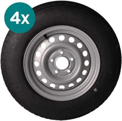 Set van 4 wielen - 185R14C - steekmaat: 5x112 - draagvermogen: 900 kg - naafdiameter: 67 mm