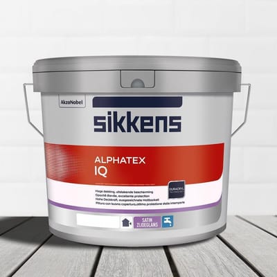Sikkens Alphatex Iq - 5 l - 9 m²/l - Wit - Afwerkingslaag