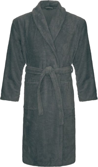 Hotel badjas - Wellness/Sauna - badstof binnenzijde - fluweelzachte buitenkant - luxe - badjas dames - badjas heren - grijs - maat S/M