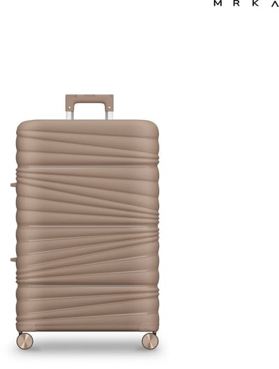 MRKA® Santiago - Reiskoffer Medium (M) - Taupe - Koffers - Koffer - Koffer Groot - Koffer Ruimbagage - Koffer Medium - Koffer 20 KG - Suitcase - Valies - Polypropyleen Koffer - Lichtgewicht - TSA Slot - 360° Wielen - 60x40x25cm – 60 Liter