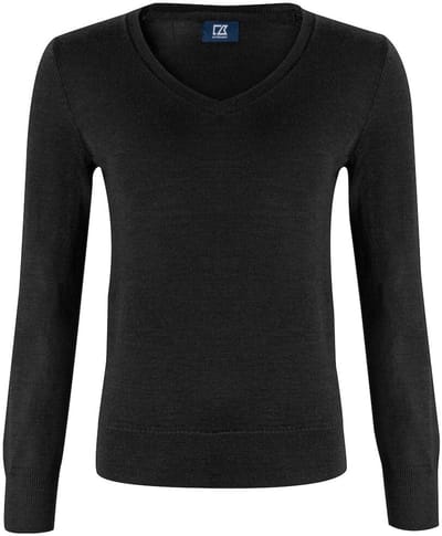 Cutter & Buck Vernon V-neck Dames 355433 - Zwart - XS