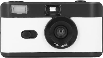 35mm Filmcamera - Herbruikbare Camera - Creatief Fotograferen - Met Ingebouwde Flitser - 28mm f/8 Lens - Zwart en Wit