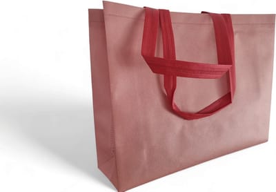boodschappentas - 2 stuks - shopper - roze - 40x30x10cm - met hengels - schoudertas